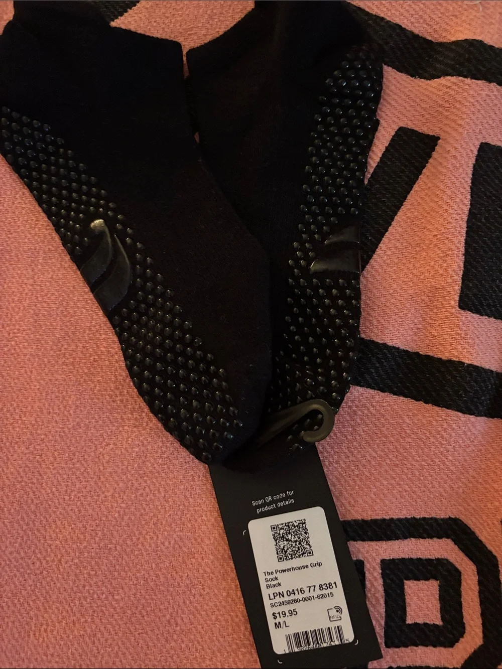 Fabletics Black Low-Cut Grip Socks